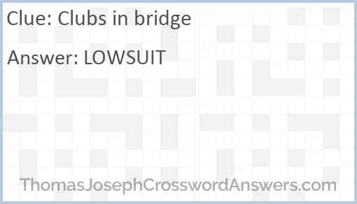 Clubs in bridge Answer