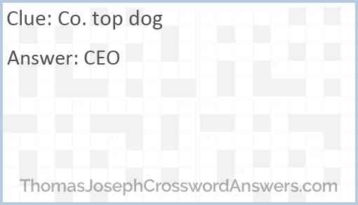Co. top dog Answer