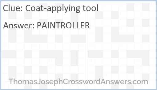 Coat-applying tool Answer
