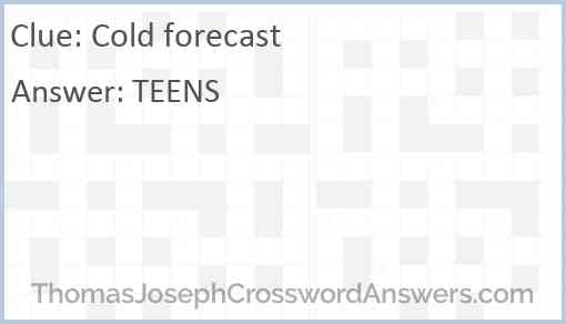 Cold forecast Answer