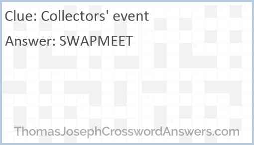 Collectors' event Answer