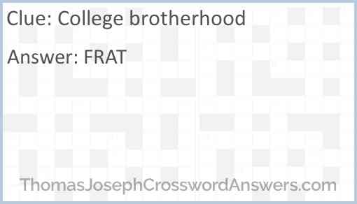 College brotherhood Answer