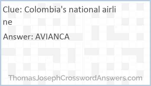Colombia's national airline Answer