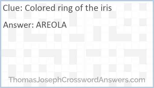 Colored ring of the iris Answer