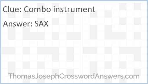 Combo instrument Answer