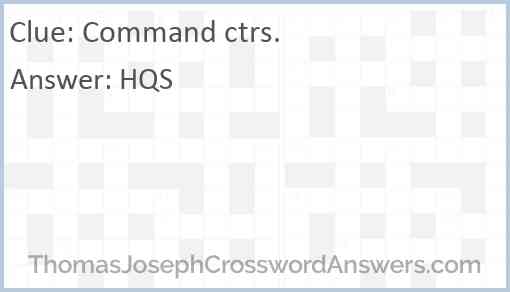 Command ctrs. Answer