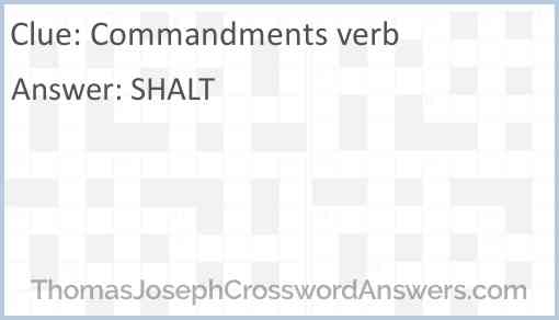 Commandments verb Answer