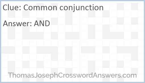Common conjunction Answer