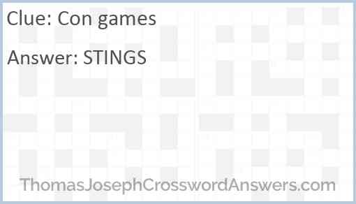 Con games Answer