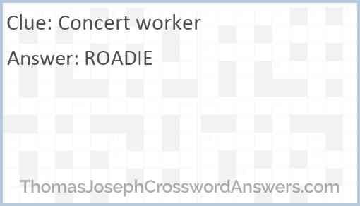 Concert worker Answer