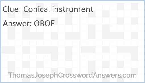 Conical instrument Answer