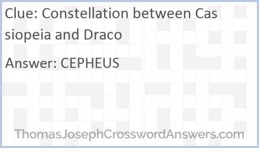 Constellation between Cassiopeia and Draco Answer