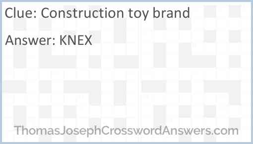 Construction toy brand Answer