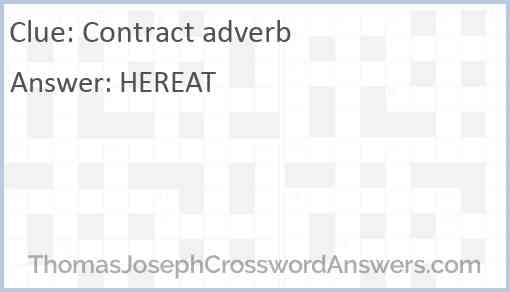 Contract adverb Answer