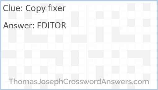 Copy fixer Answer