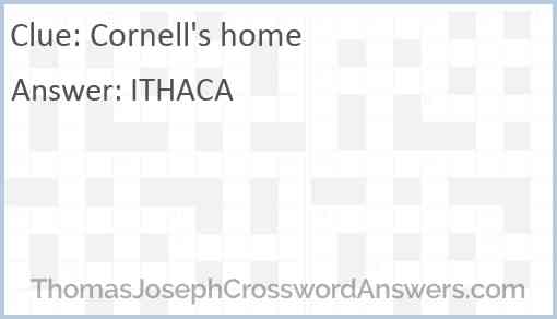 Cornell’s home Answer