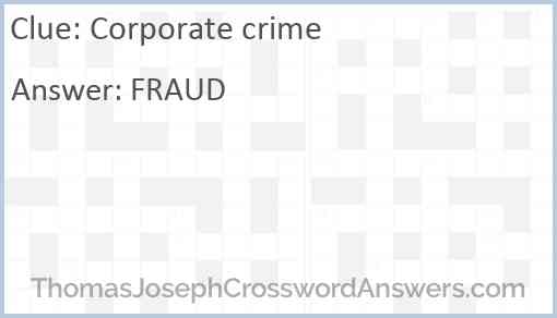 Corporate crime Answer