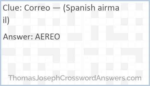Correo — (Spanish airmail) Answer