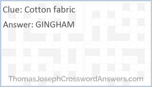 Cotton fabric Answer