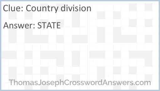 Country division Answer