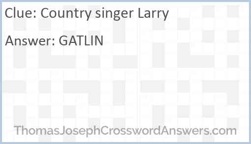 Country singer Larry Answer