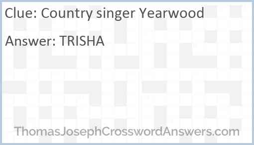 Country singer Yearwood Answer