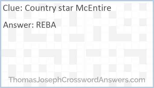 Country star McEntire Answer