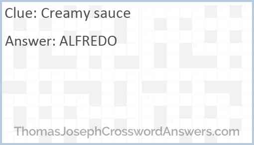 Creamy sauce Answer