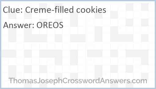 Creme-filled cookies Answer
