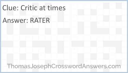 Critic at times Answer