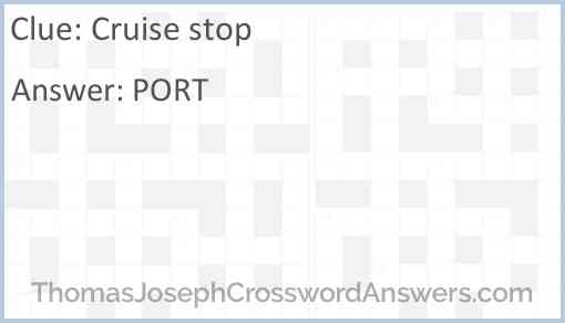 Cruise stop Answer