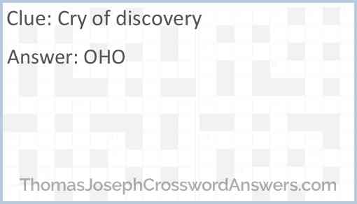 Cry of discovery Answer