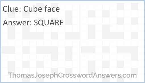 Cube face Answer