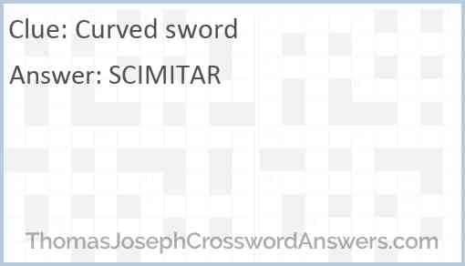 Curved sword Answer