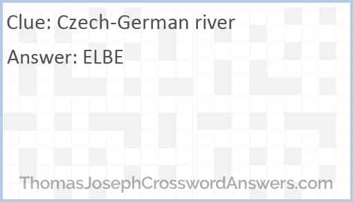 Czech-German river Answer