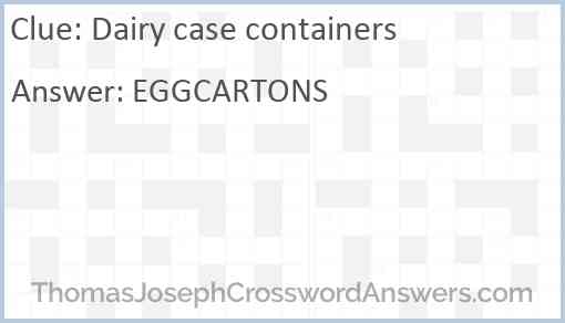 Dairy case containers Answer