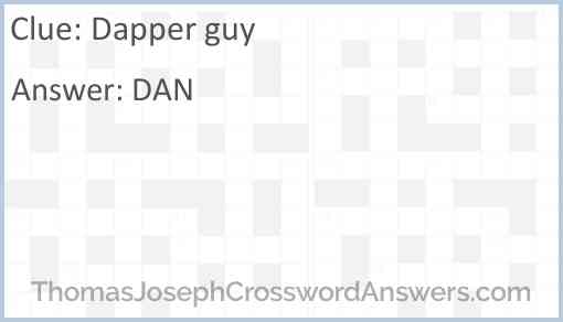 “Dapper” guy Answer