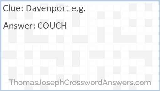 Davenport e.g. Answer