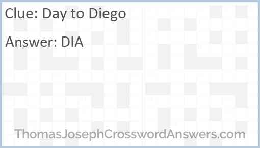 Day to Diego Answer