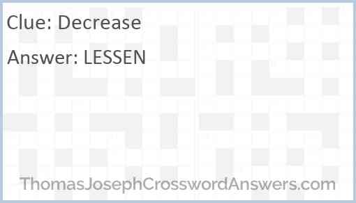 Decrease Answer