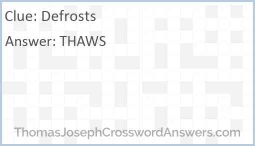 Defrosts Answer
