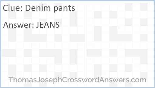 Denim pants Answer