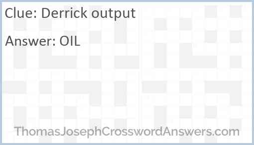 Derrick output Answer