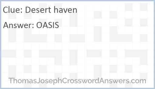 Desert haven Answer