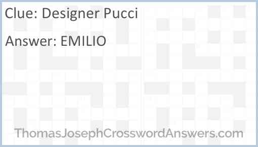 Designer Pucci Answer