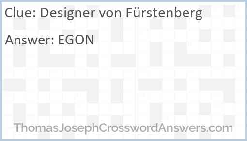 Designer von Fürstenberg Answer