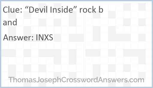 “Devil Inside” rock band Answer