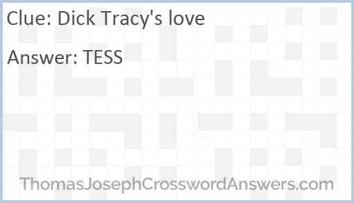 Dick Tracy’s love Answer