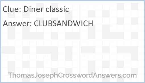 Diner classic Answer