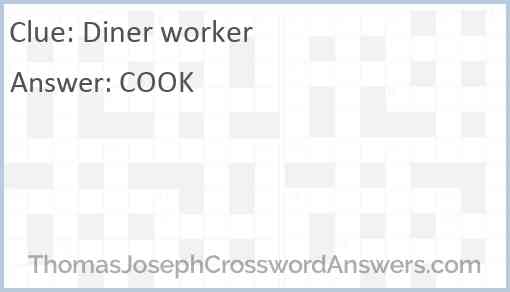 Diner worker Answer